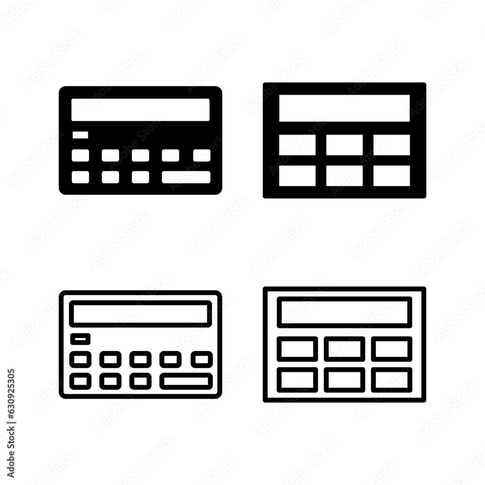 Calculator icon vector. math icon. finances sign Calculator icon vector. math icon. finances sign