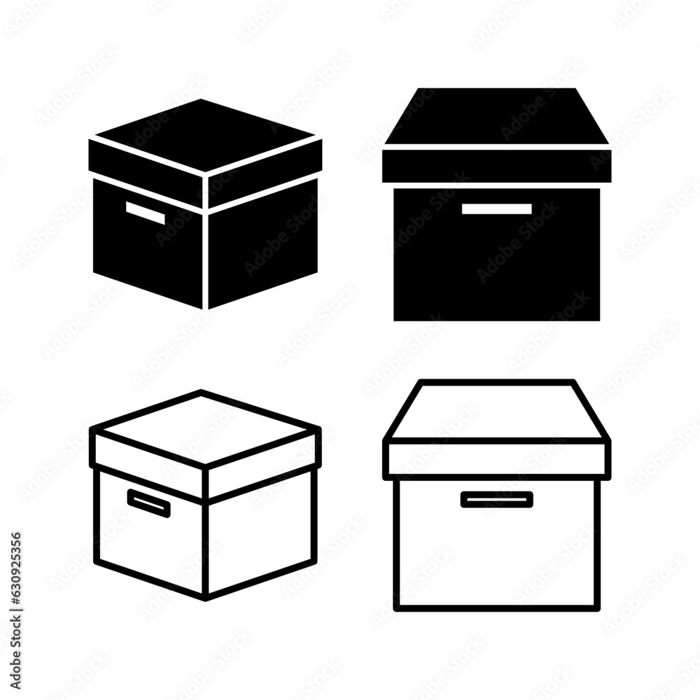 Box icon vector. Box sign. delivery package. parcel box. Box icon vector. Box sign. delivery package. parcel box.