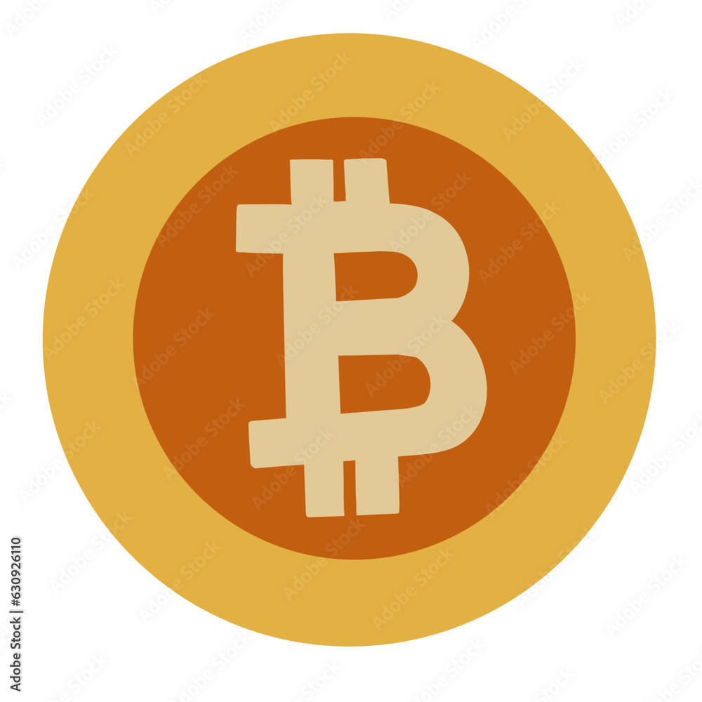 currency icon bitcoin Symbol for investment illustration currency icon bitcoin Symbol for investment illustration