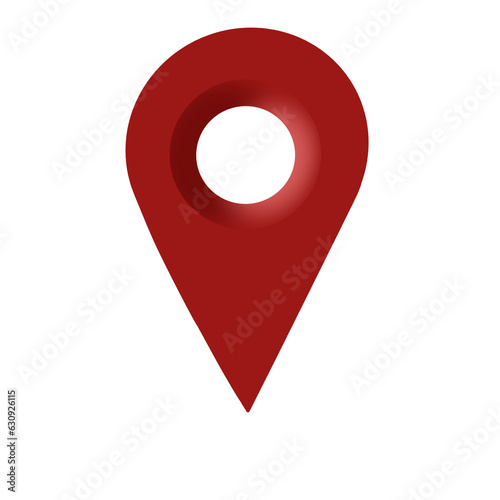 red map pointer, Map pin sign