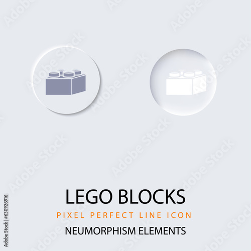 Block Baby Game Element Unique neumorphism ui ux design