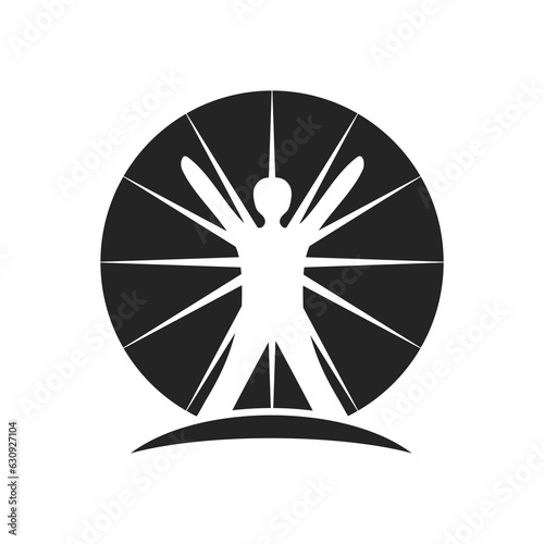 freedom people star logo template. Icon Illustration Brand Identity. Isolated and flat illustration. Vector graphic