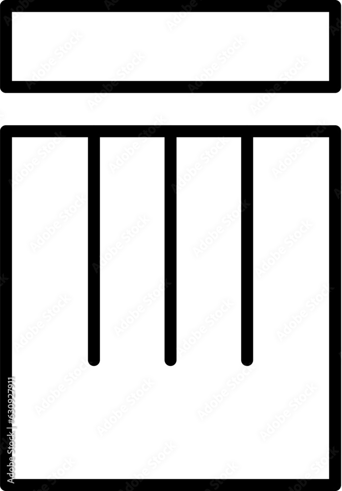 Garbage Can Simple Outline Symbol for Web Sites. Perfect for web sites, books, stores, shops. Editable stroke in minimalistic outline style Garbage Can Simple Outline Symbol for Web Sites. Perfect for web sites, books, stores, shops. Editable stroke in minimalistic outline style