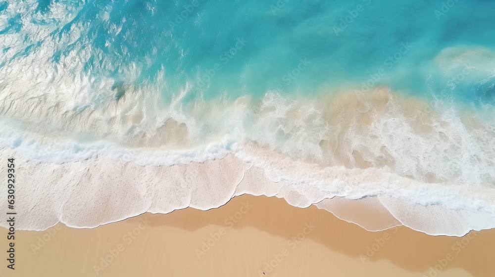 Drone shot of a Beach made with Generative AI Technology 