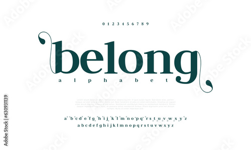 Belong creative vintage alphabet font. Digital abstract moslem, futuristic, fashion, sport, minimal technology typography. Simple numeric vector illustration