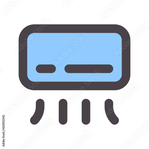 air condition flat line icon