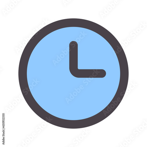 clock flat line icon