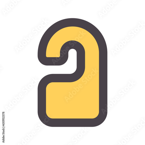 do not disturb flat line icon