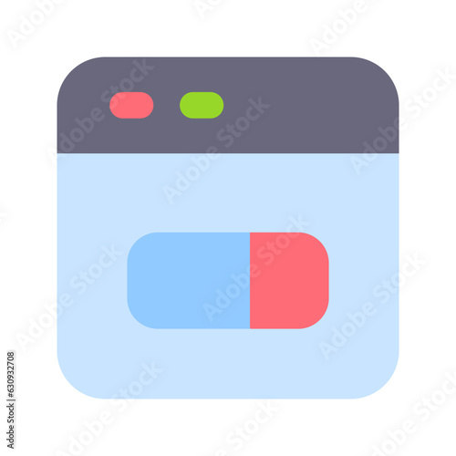 search engine flat line icon