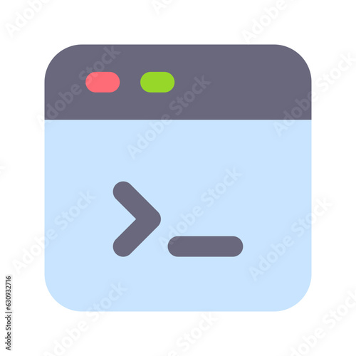 terminal flat line icon