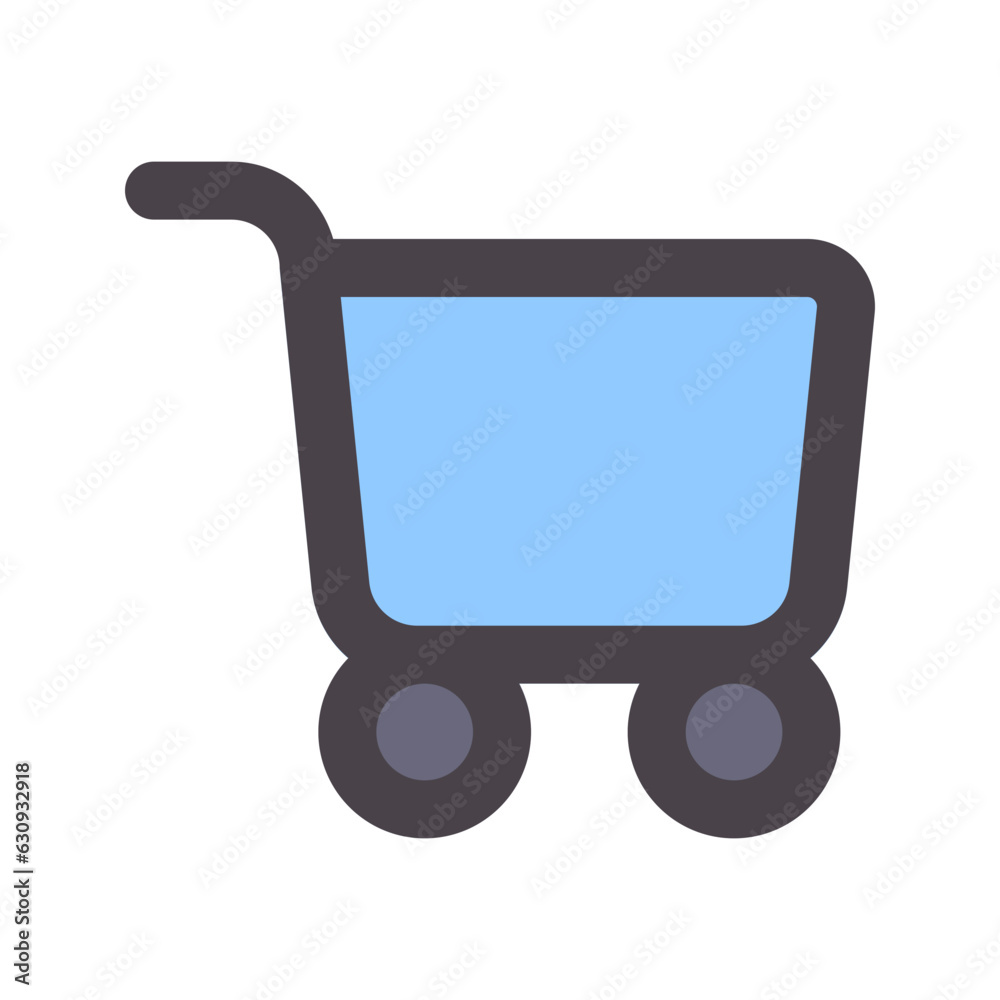 cart flat line icon cart flat line icon