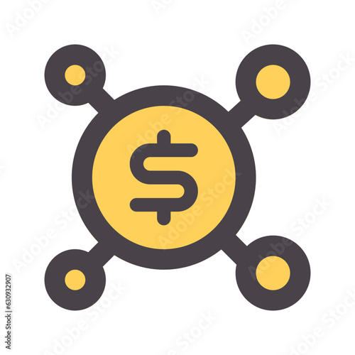 affiliate flat line icon