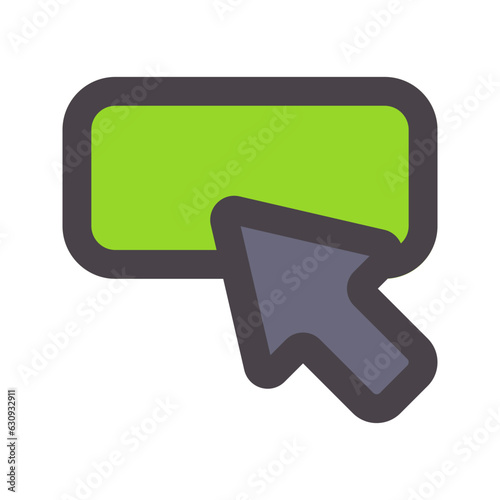 call to action flat line icon