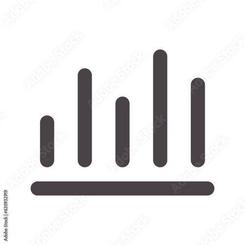 data analytics flat line icon