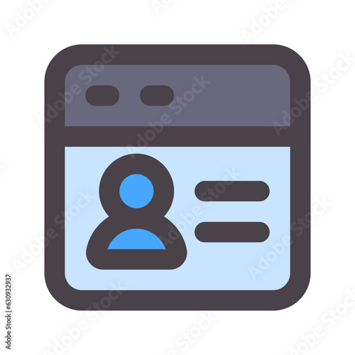 persona flat line icon