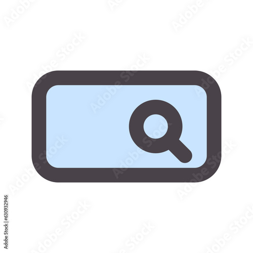 search bar flat line icon