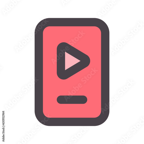 Free Download video marketing flat line icon - GFXLoad