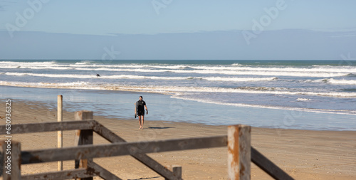Walking on the beach