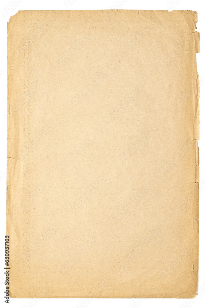 shabby paper texture isolated on white background. ancient papyrus page worn out over time shabby paper texture isolated on white background. ancient papyrus page worn out over time