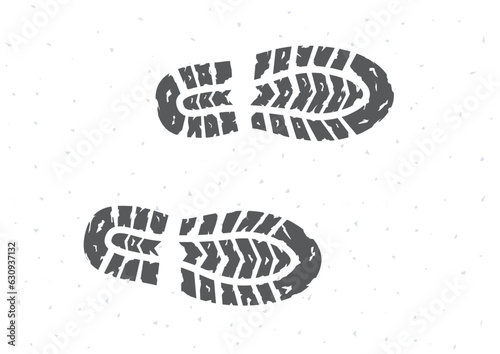 Shoes footstep black silhouette