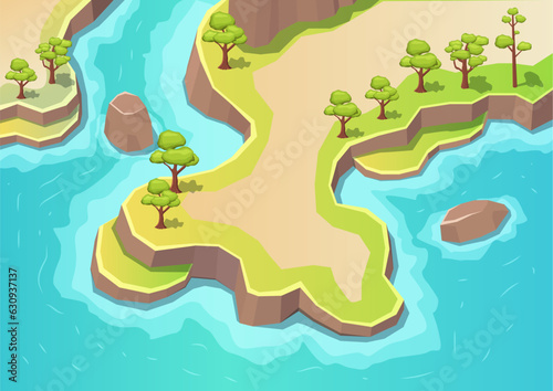 Seashore of tropical island