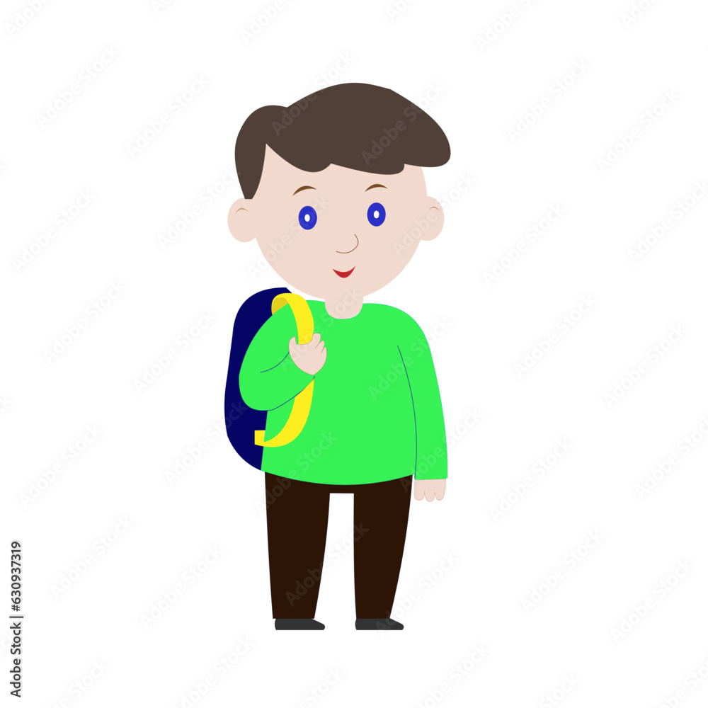 a schoolboy boy with a backpack a schoolboy boy with a backpack