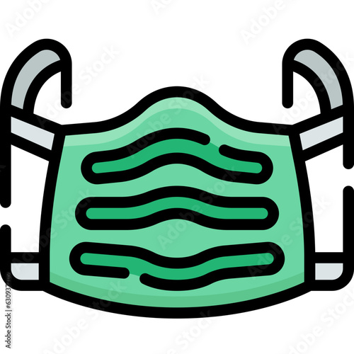 face mask filled outline icon