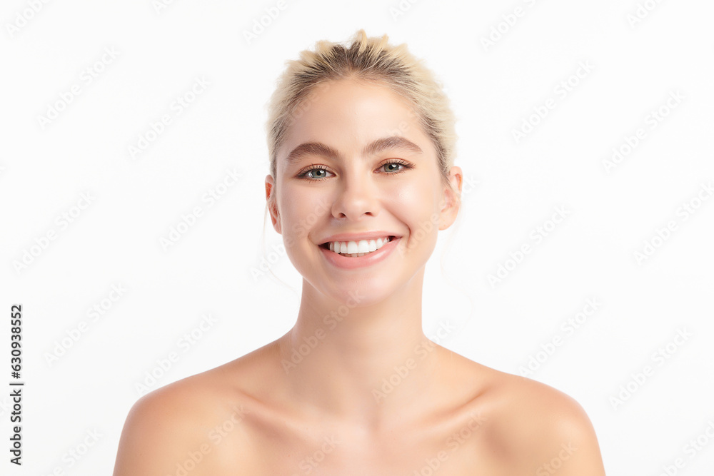 Beautiful smile young woman. White teeth on white background, Dental care. Dentistry concept. Beautiful smile young woman. White teeth on white background, Dental care. Dentistry concept.