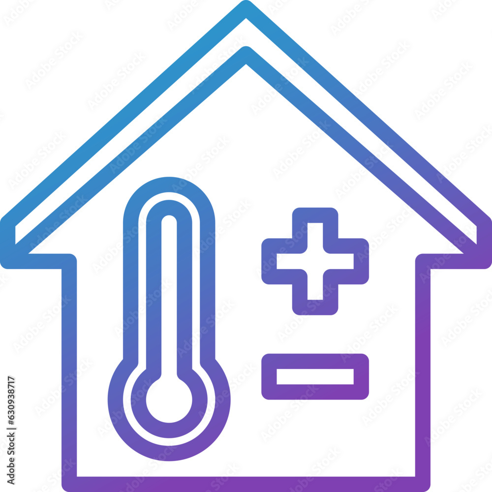 Fototapeta premium temperature gradient line icon