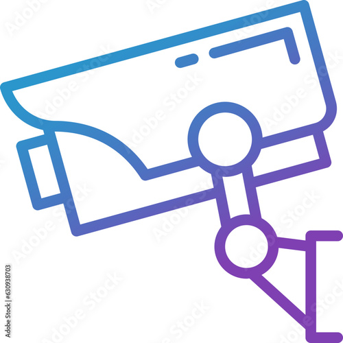 cctv gradient line icon