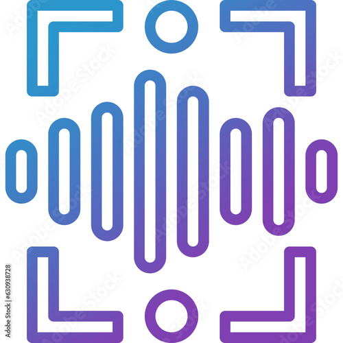 voice assistant gradient line icon