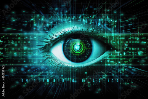 Retina Scanning Security System Concept Abstract Background