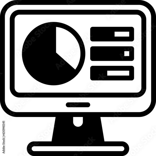 statistic solid line icon