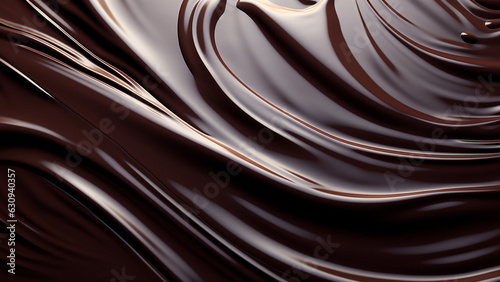 chocolate melted texture background. generative AI