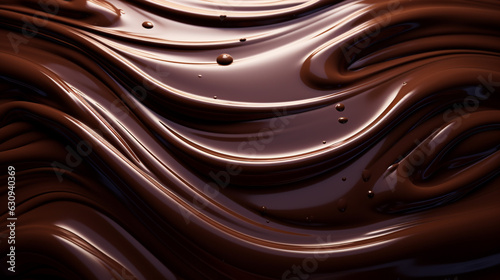 chocolate melted texture background. generative AI