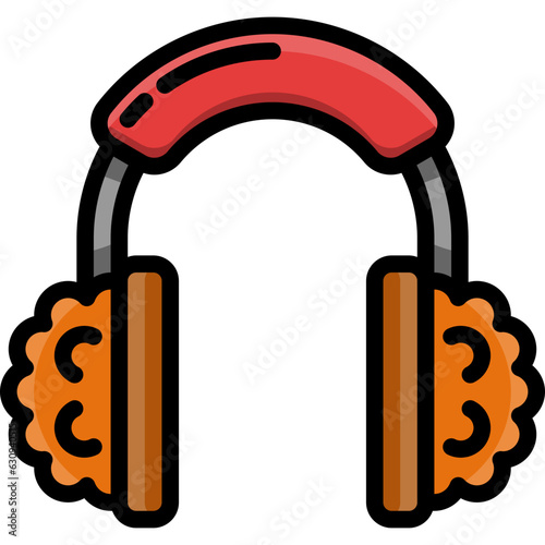earmuffs filled outline icon
