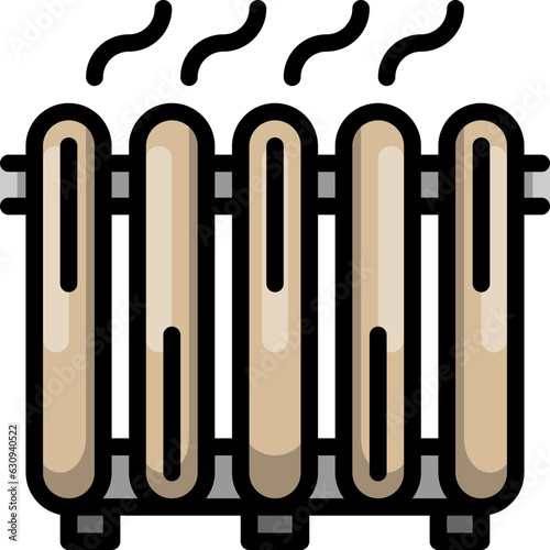 heater filled outline icon