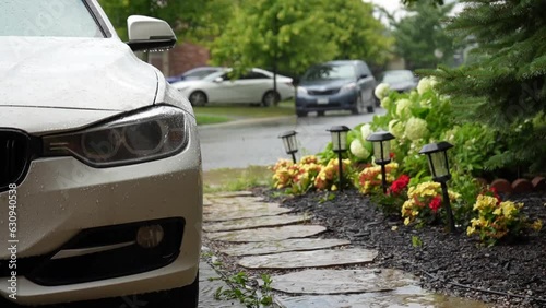 A rainy summer driveway  photo