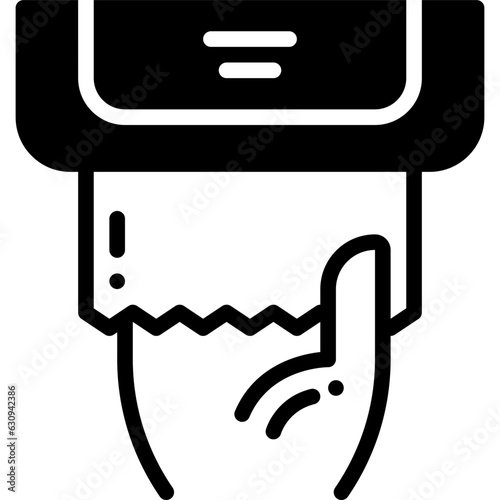 tissue paper solid line icon
