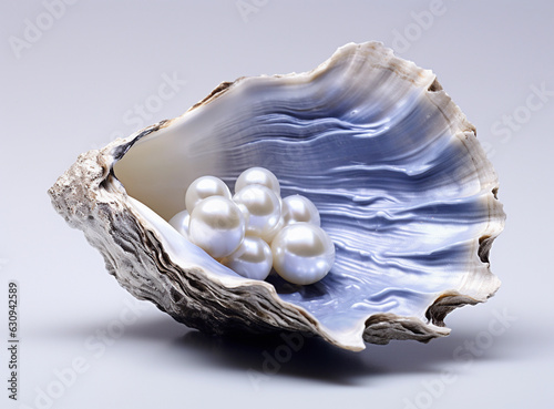 A pearl is stuck in an open oyster, in the style of feminine sensibilities