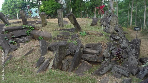 Megalithic sites Gunung Padang, Cianjur, West Java, Indonesia photo