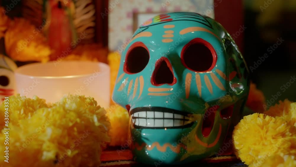 Calavera sugar skull close up