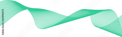 Abstract wave line vector element