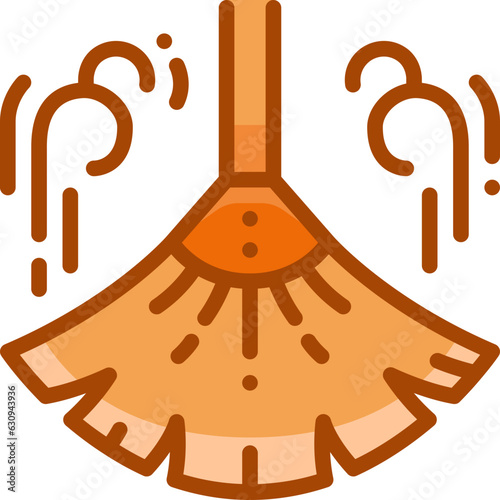 Broom two tone icon