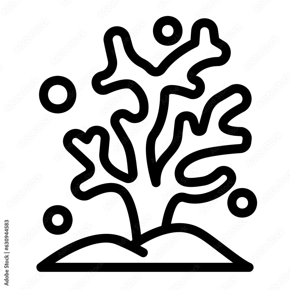 Obraz premium coral line icon