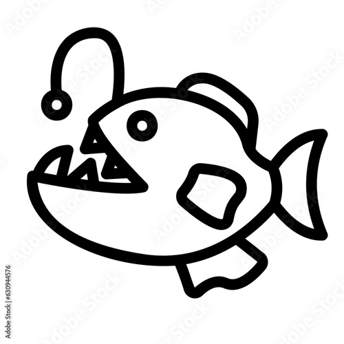 anglerfish line icon