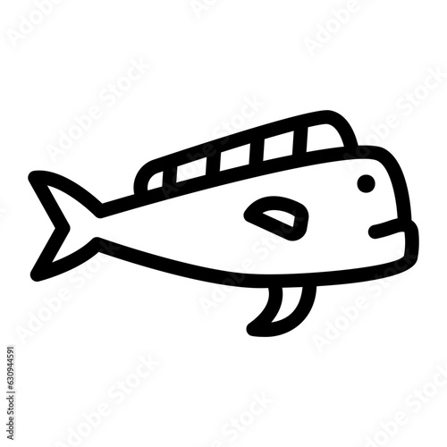 mahi mahi line icon