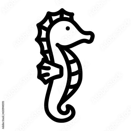 seahorse line icon