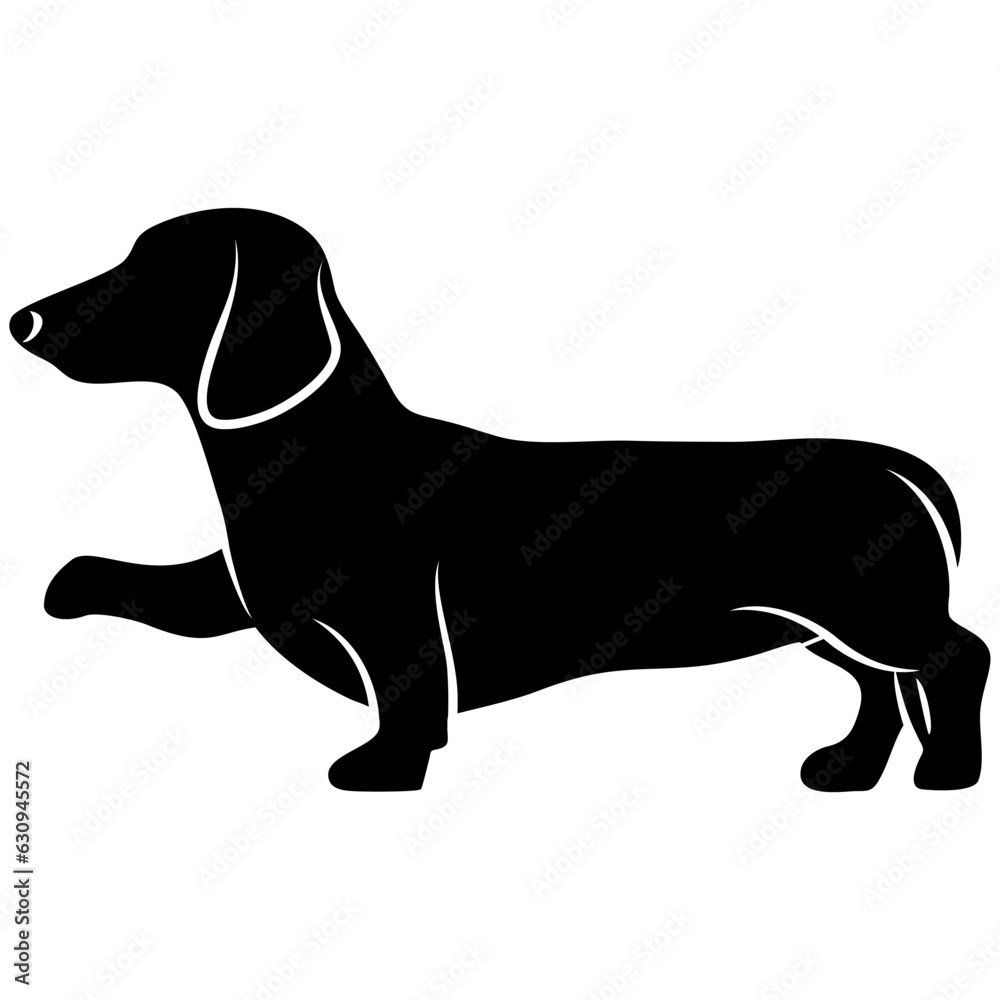 long body dog silhouette