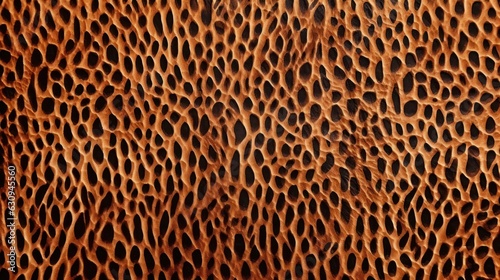 brown leather asset with many hole, trypophobia